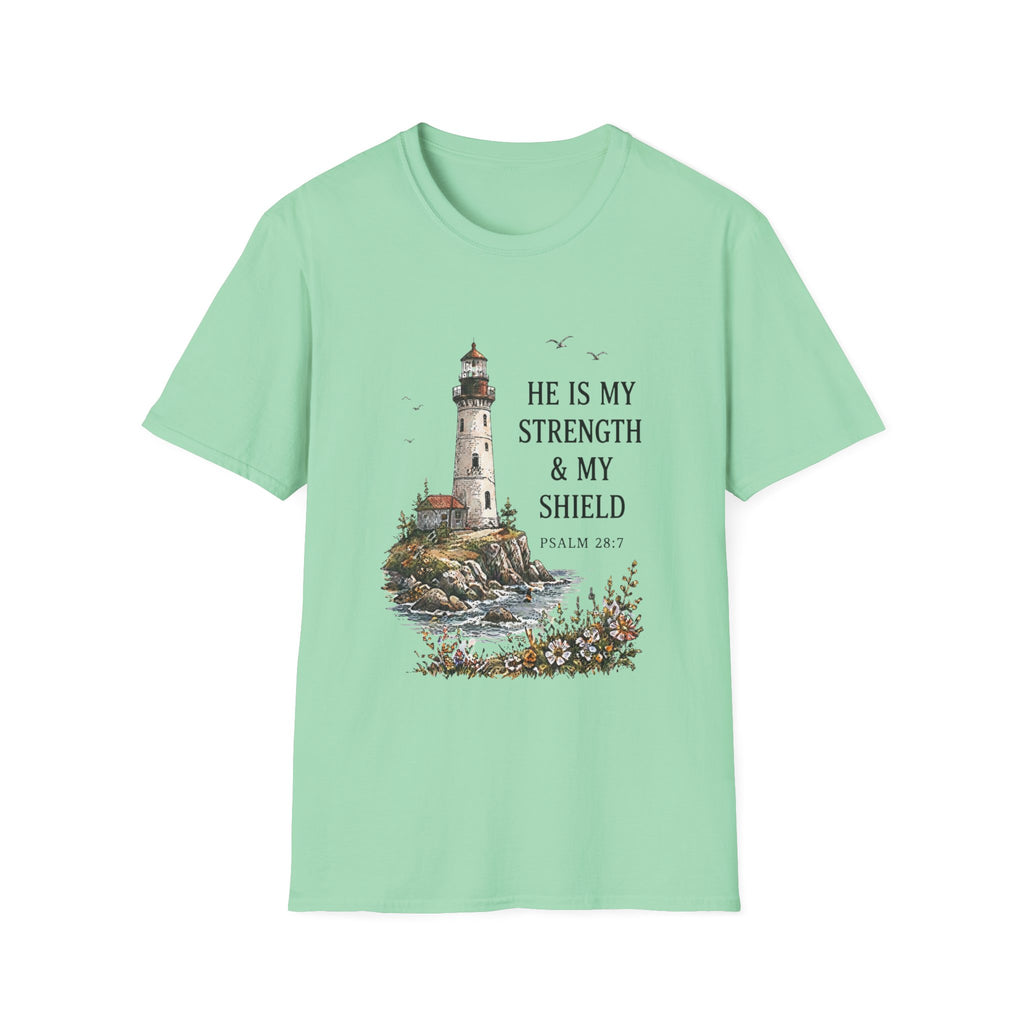 He Is My Strength Design T-Shirt