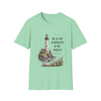 He Is My Strength Design T-Shirt
