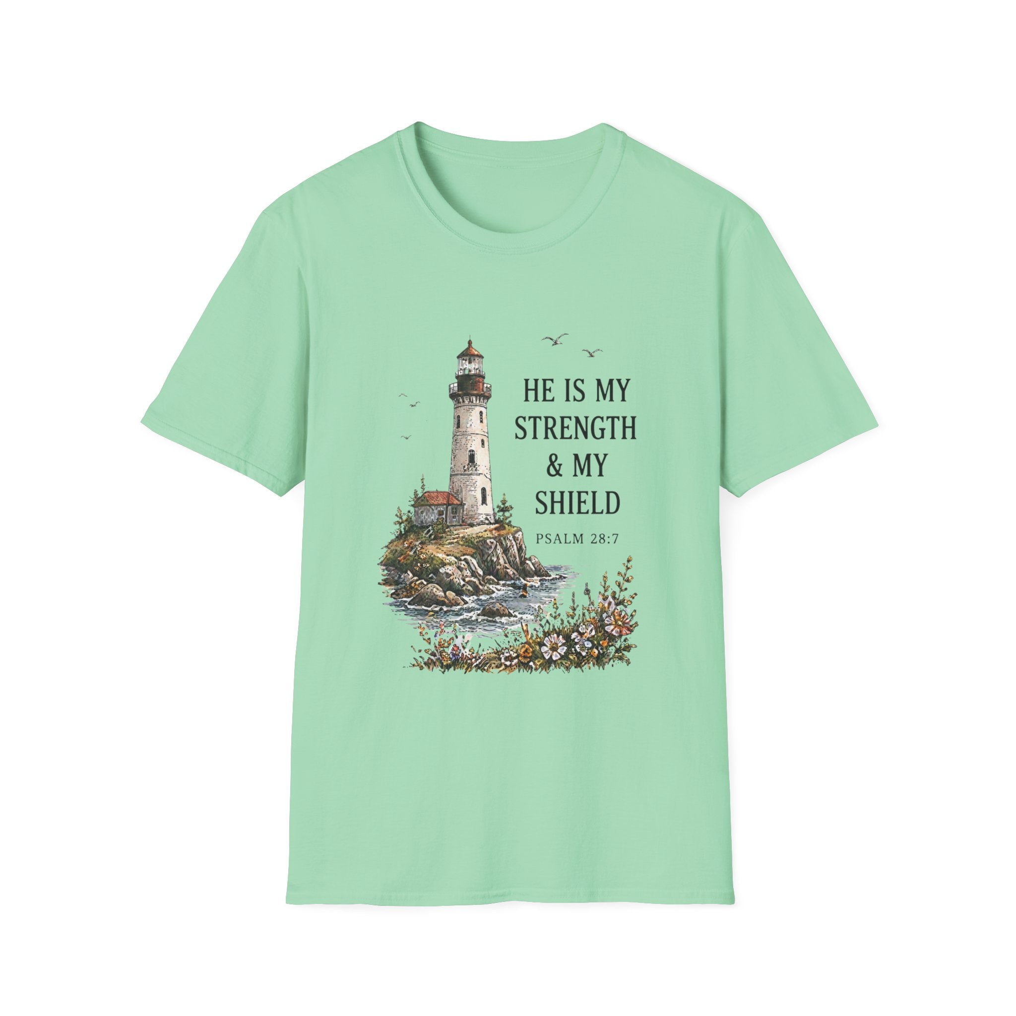 He Is My Strength Design T-Shirt