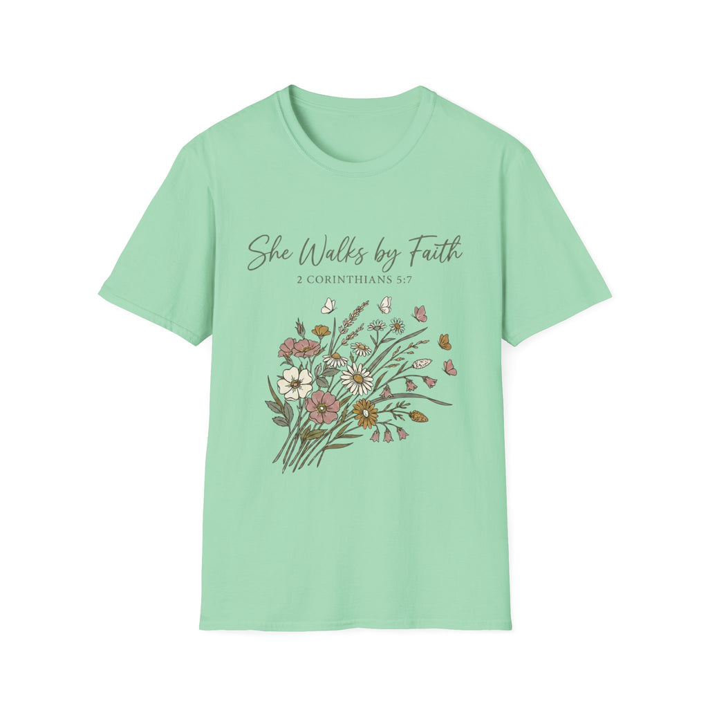 She Walks By Faith T-Shirt