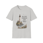 He Is My Strength Design T-Shirt