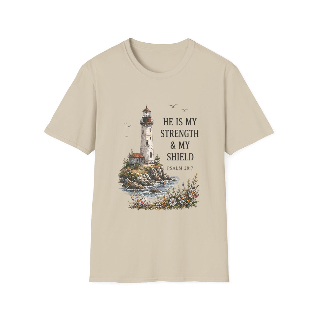 He Is My Strength Design T-Shirt