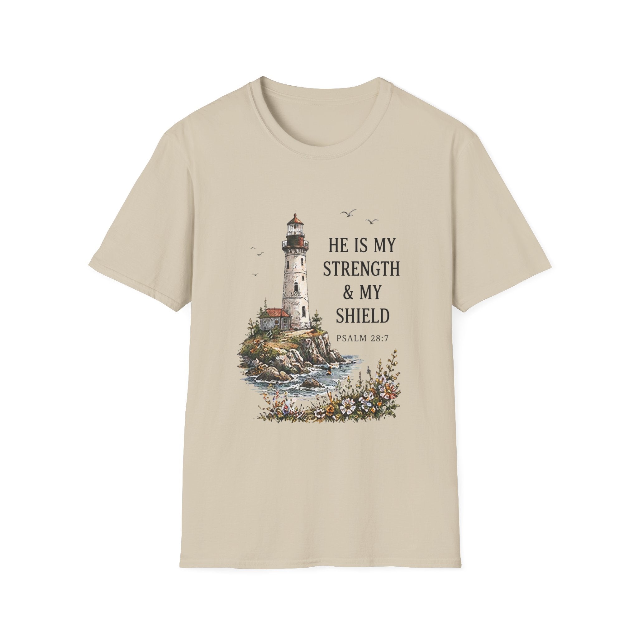 He Is My Strength Design T-Shirt