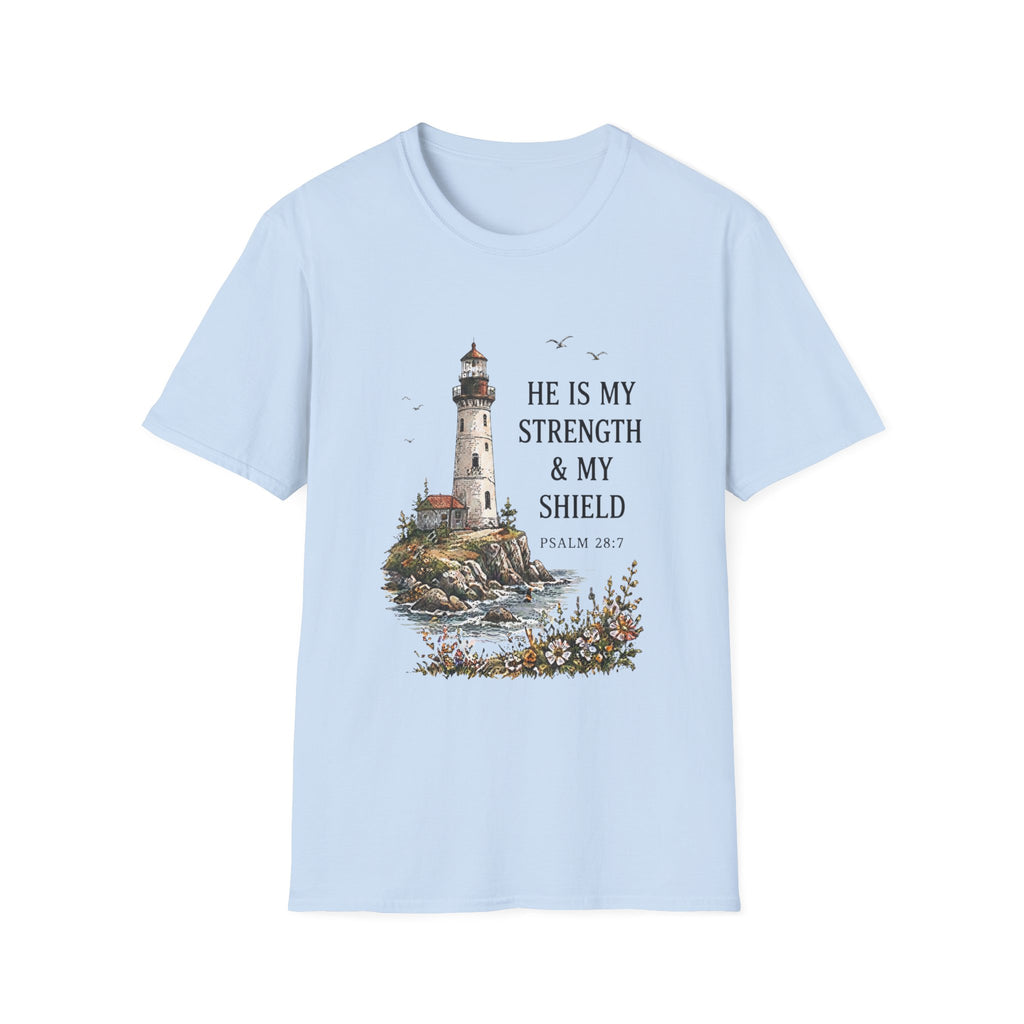 He Is My Strength Design T-Shirt