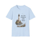 He Is My Strength Design T-Shirt