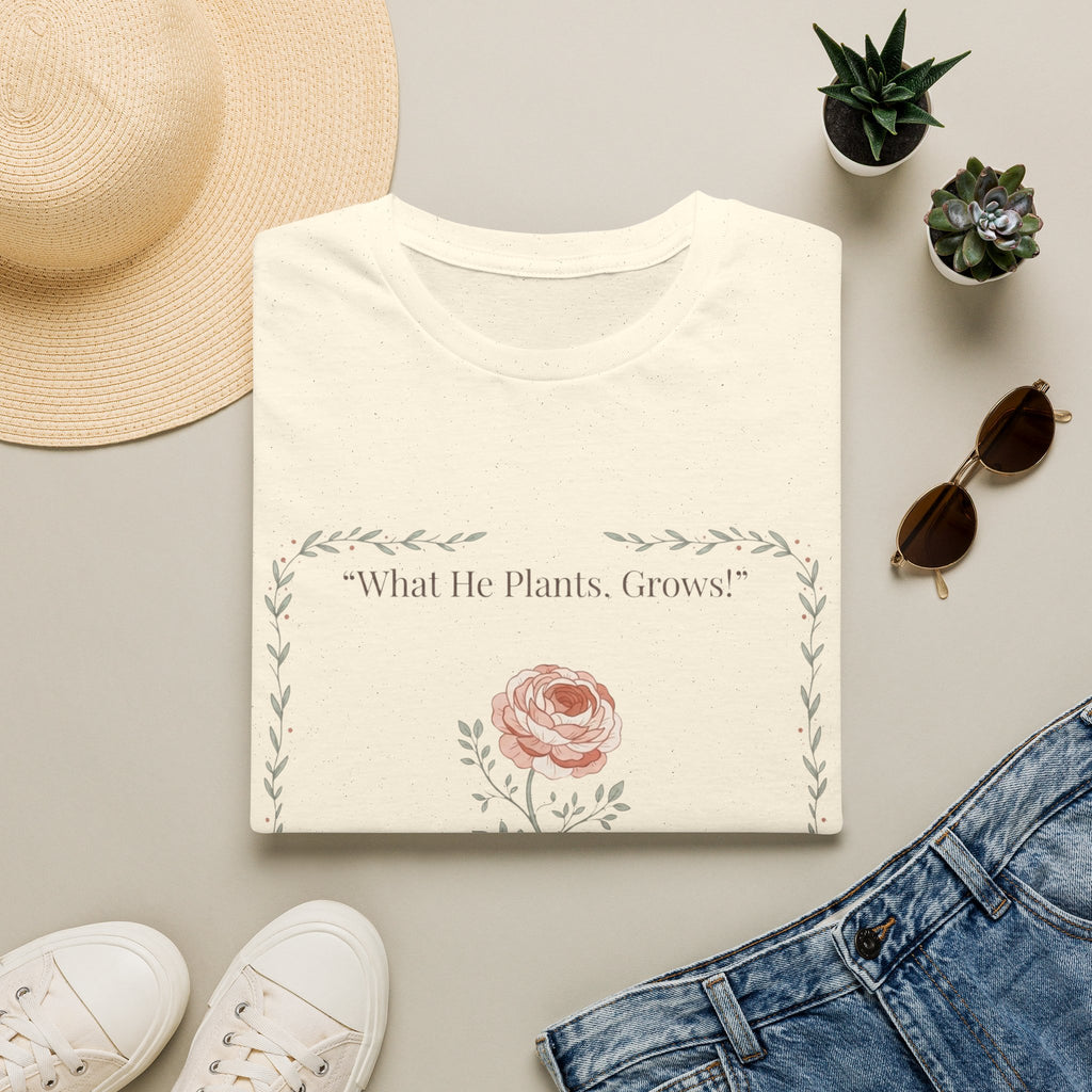What He Plants Grows T-Shirt