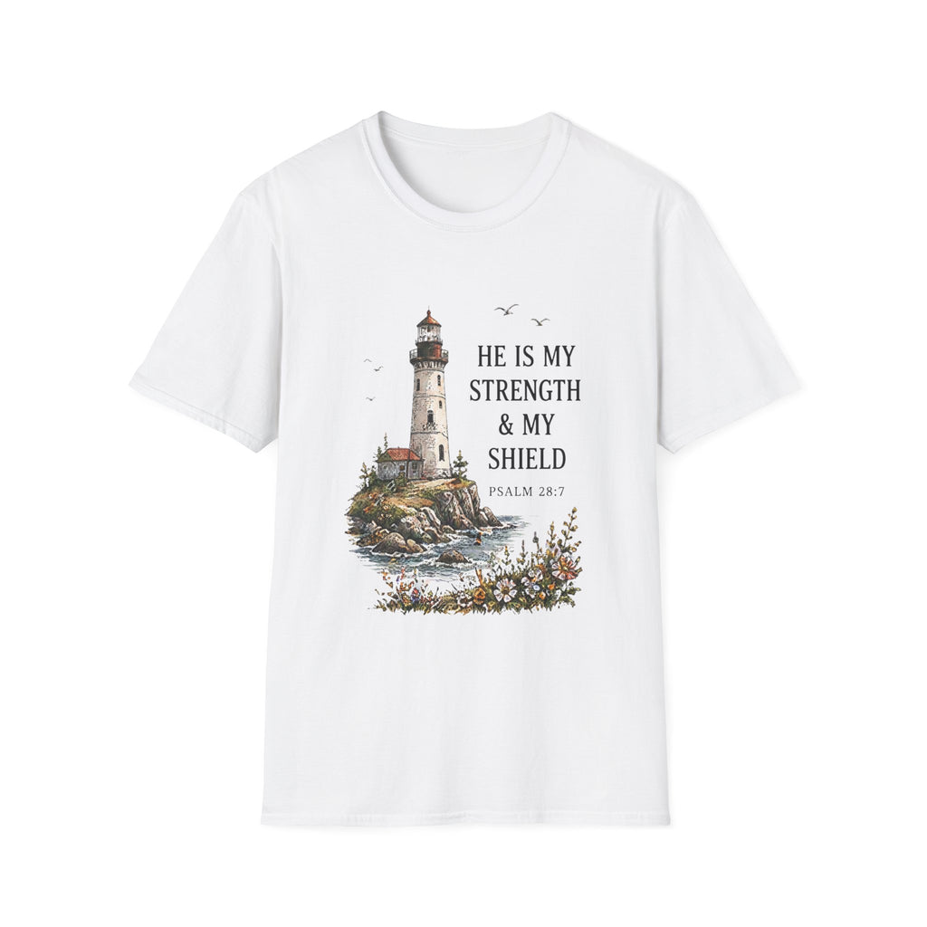 He Is My Strength Design T-Shirt
