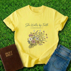 She Walks By Faith T-Shirt