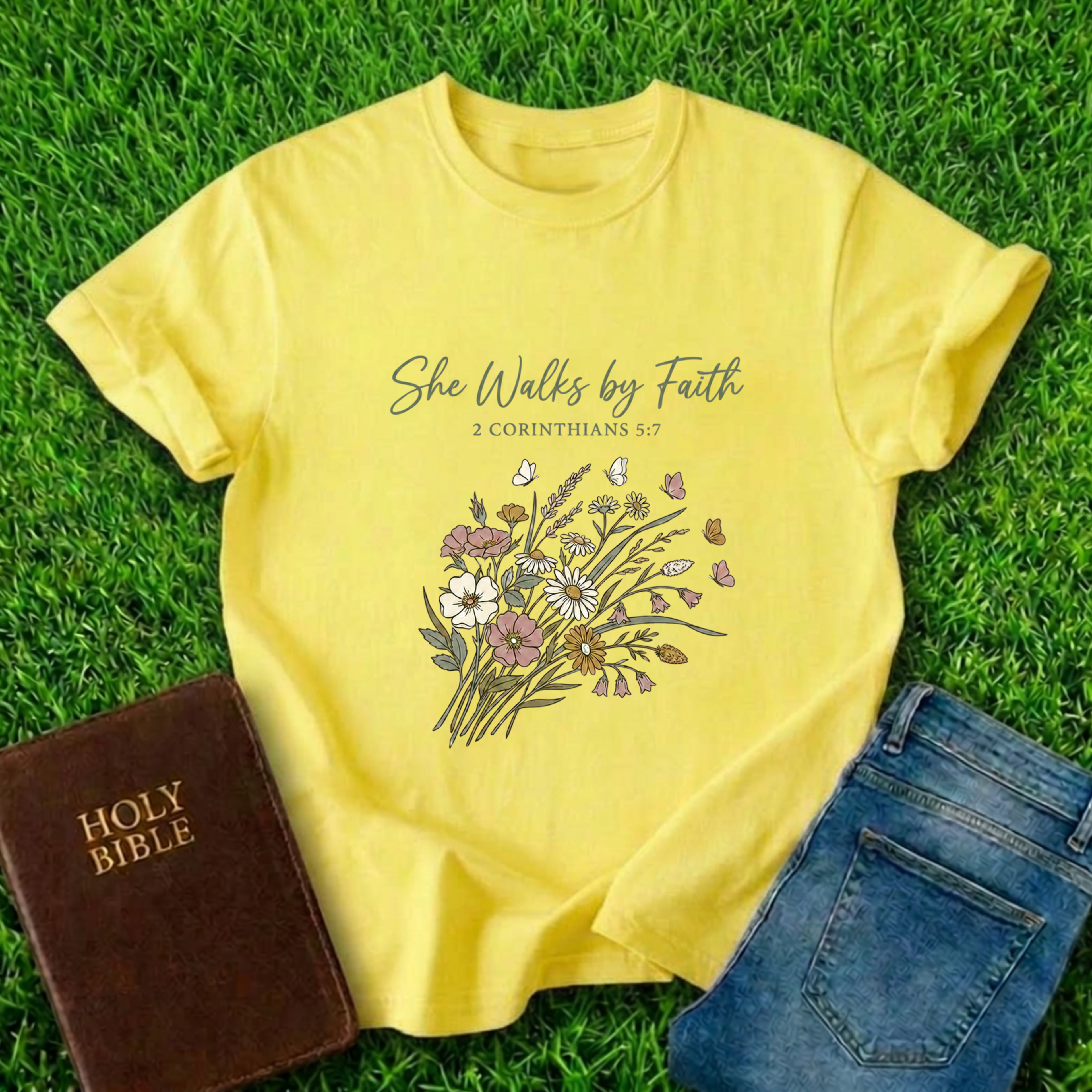 She Walks By Faith T-Shirt