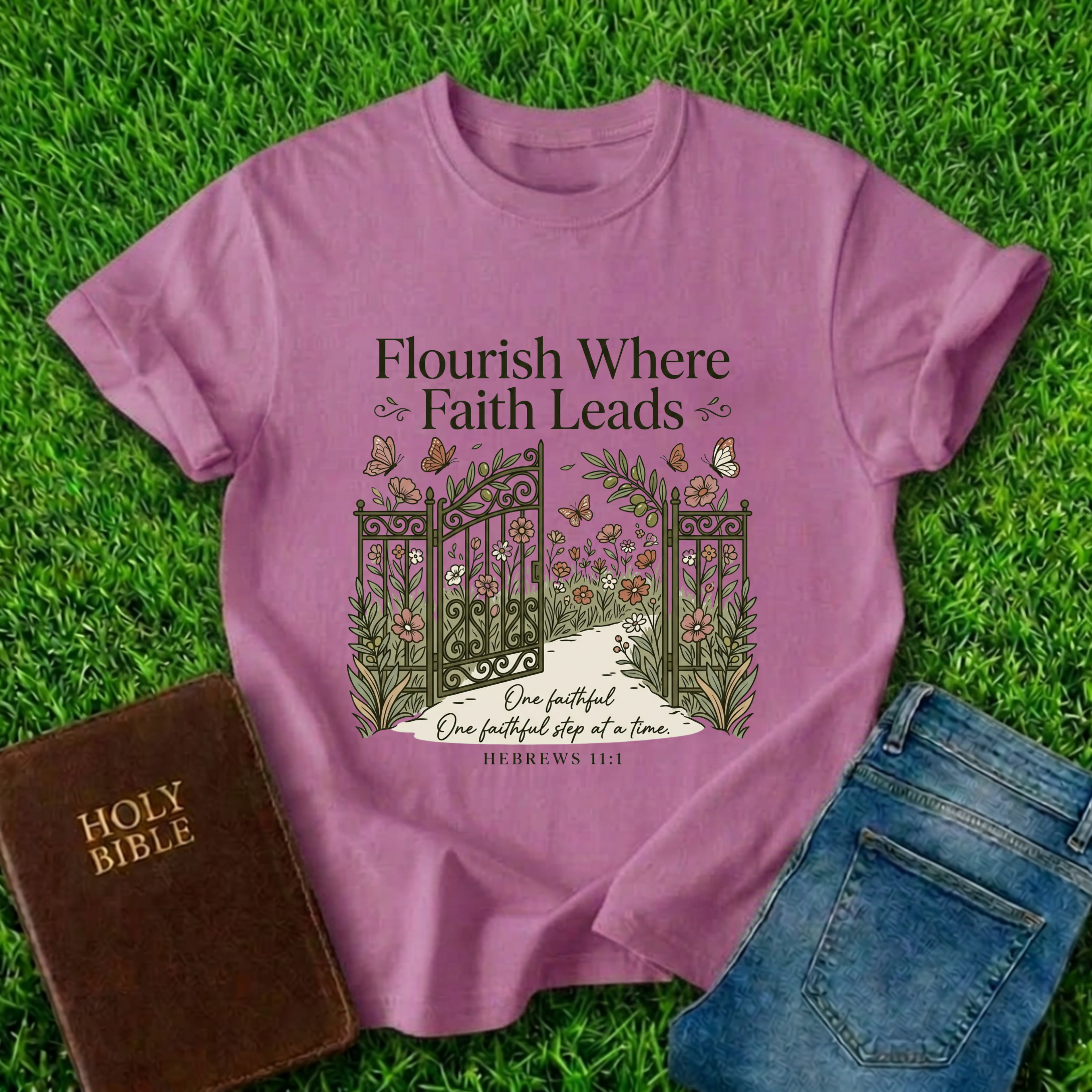 Flourish Where Faith Leads T-Shirt