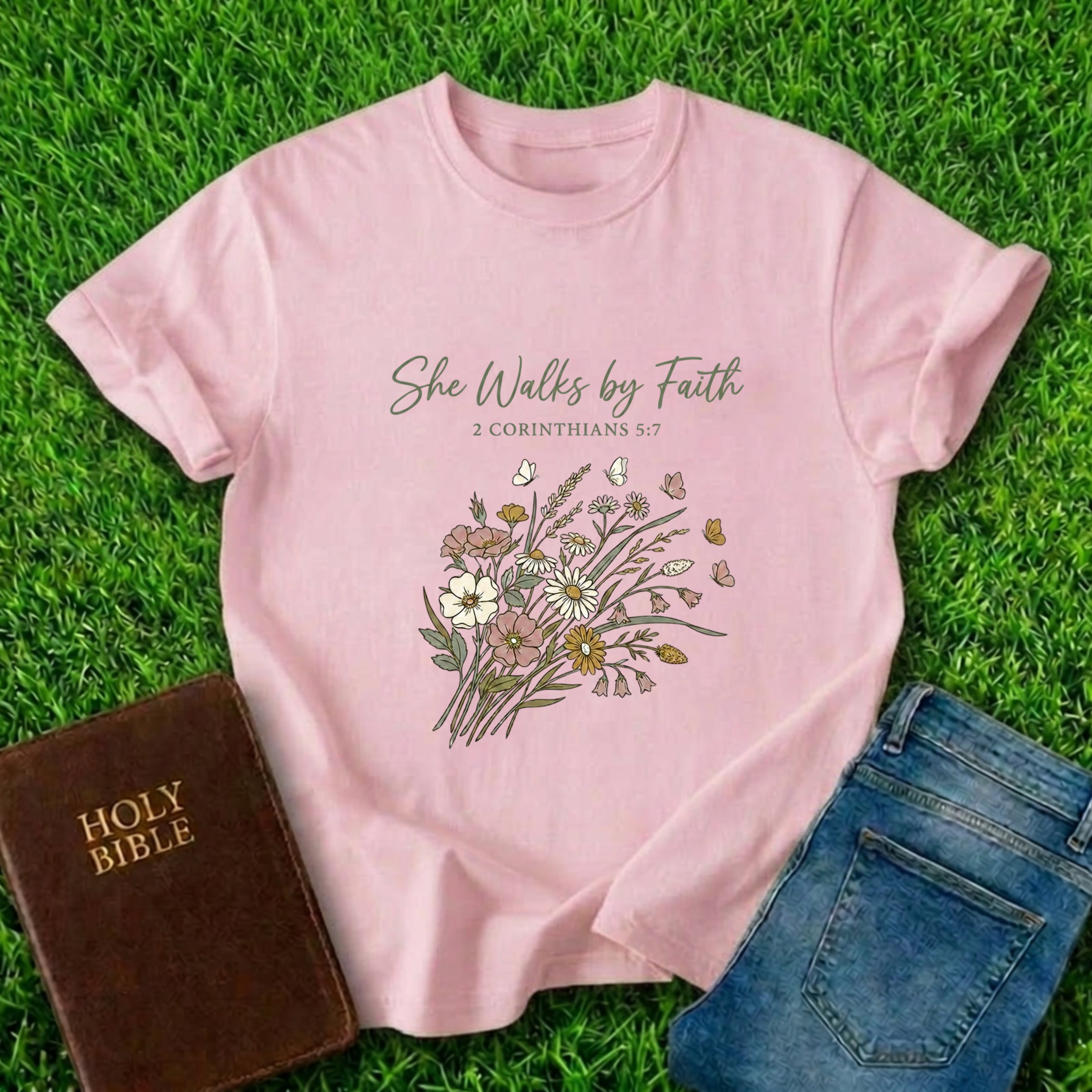 She Walks By Faith T-Shirt