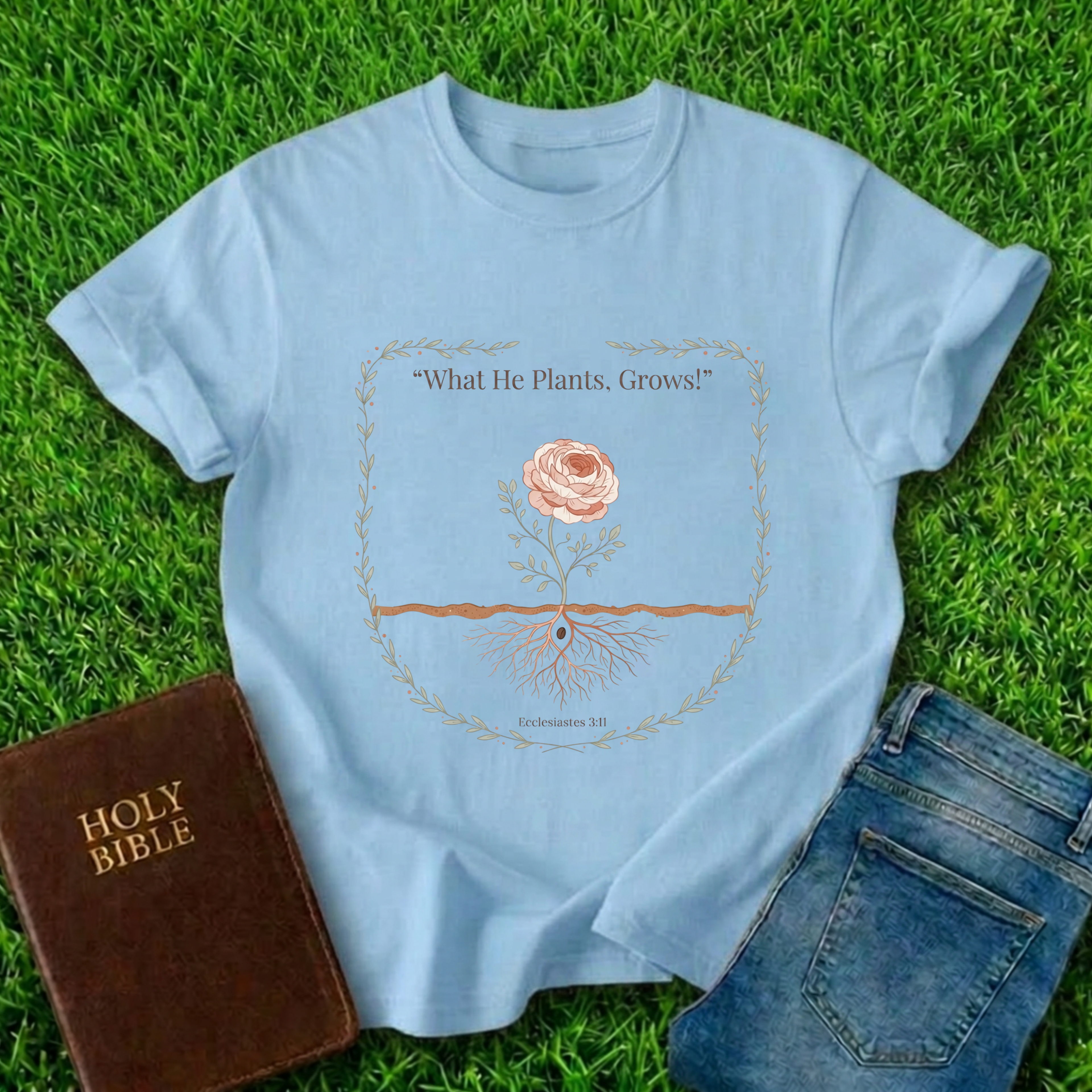 What He Plants Grows T-Shirt