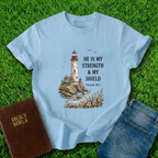 He Is My Strength Design T-Shirt