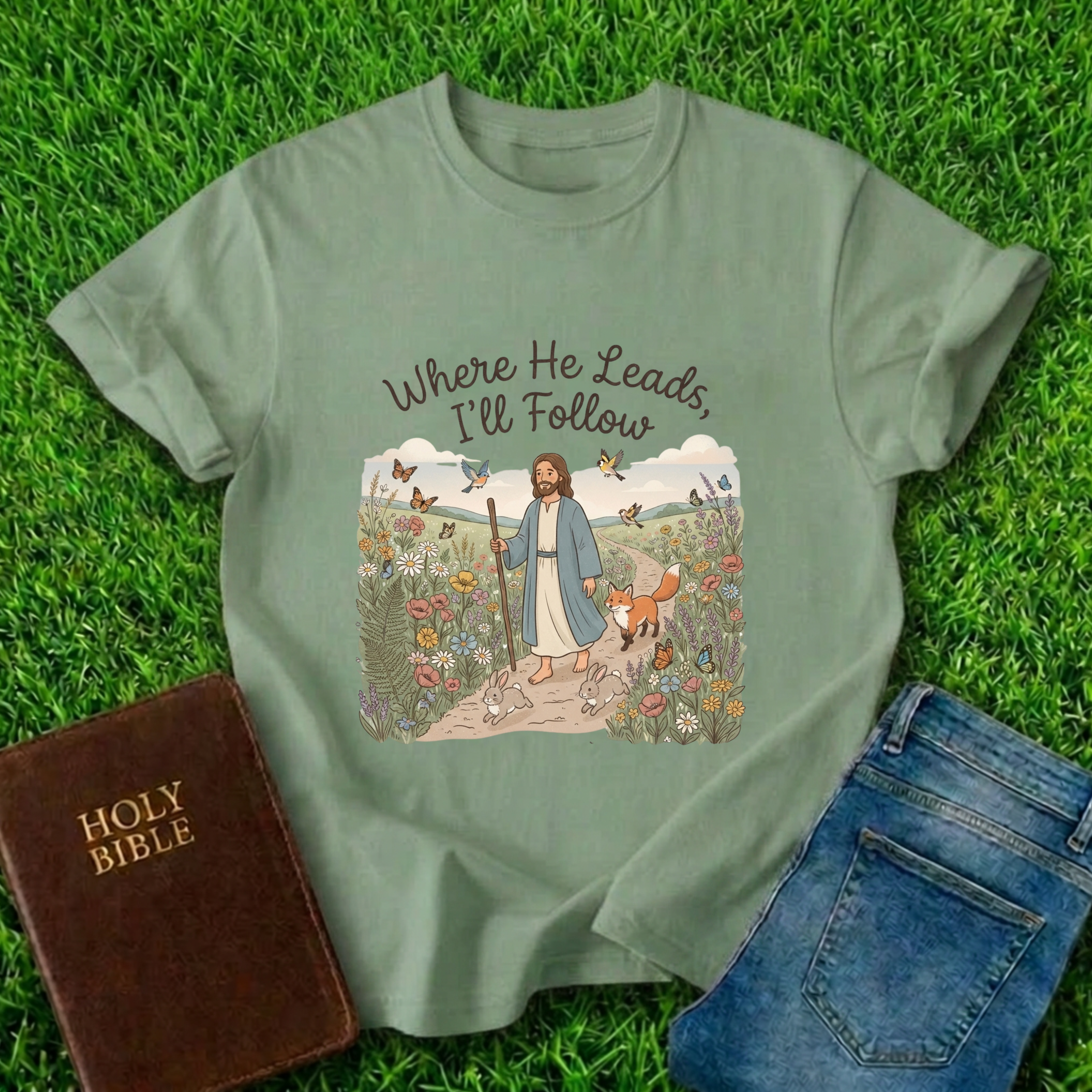 Where He Leads T-Shirt