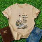 He Is My Strength Design T-Shirt