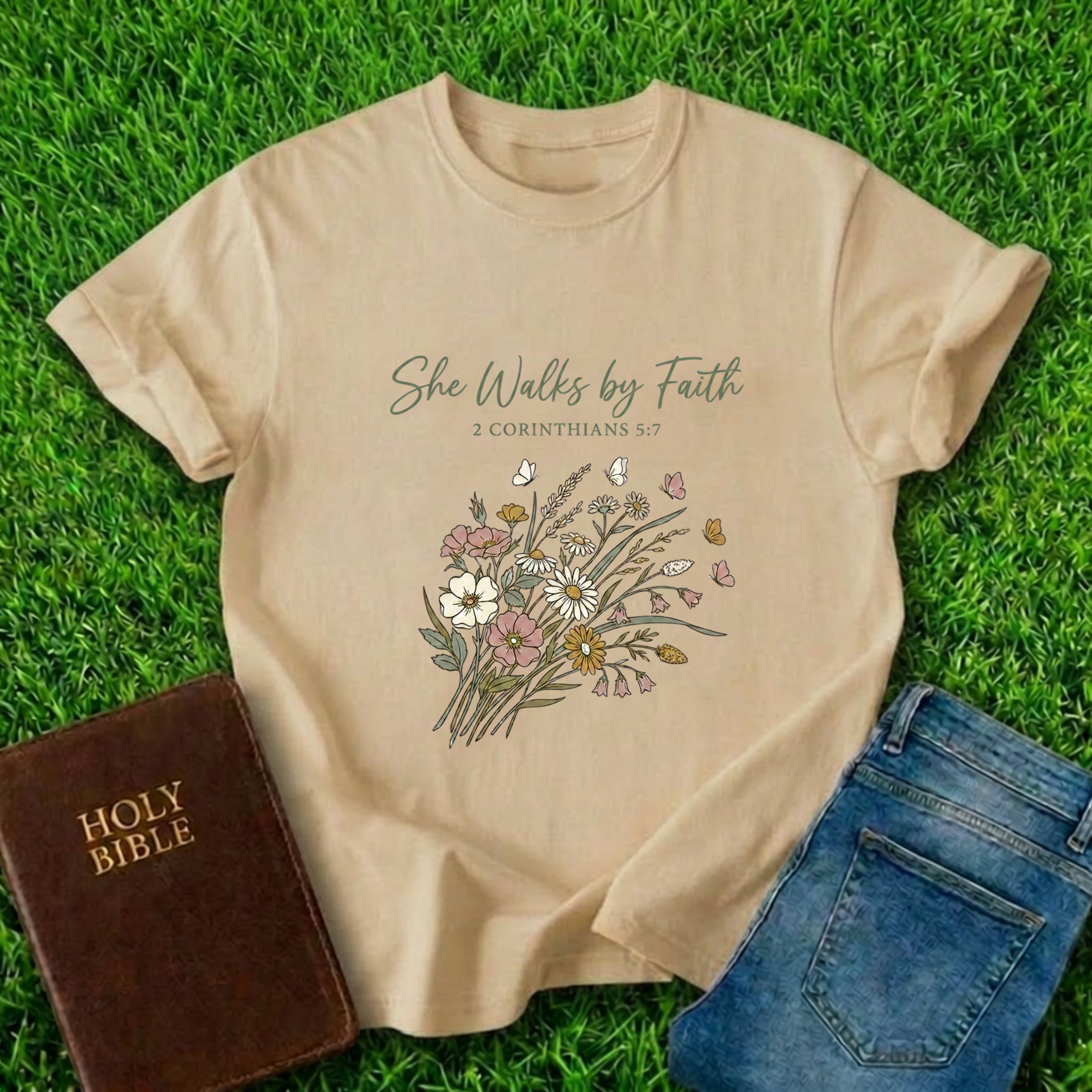 She Walks By Faith T-Shirt
