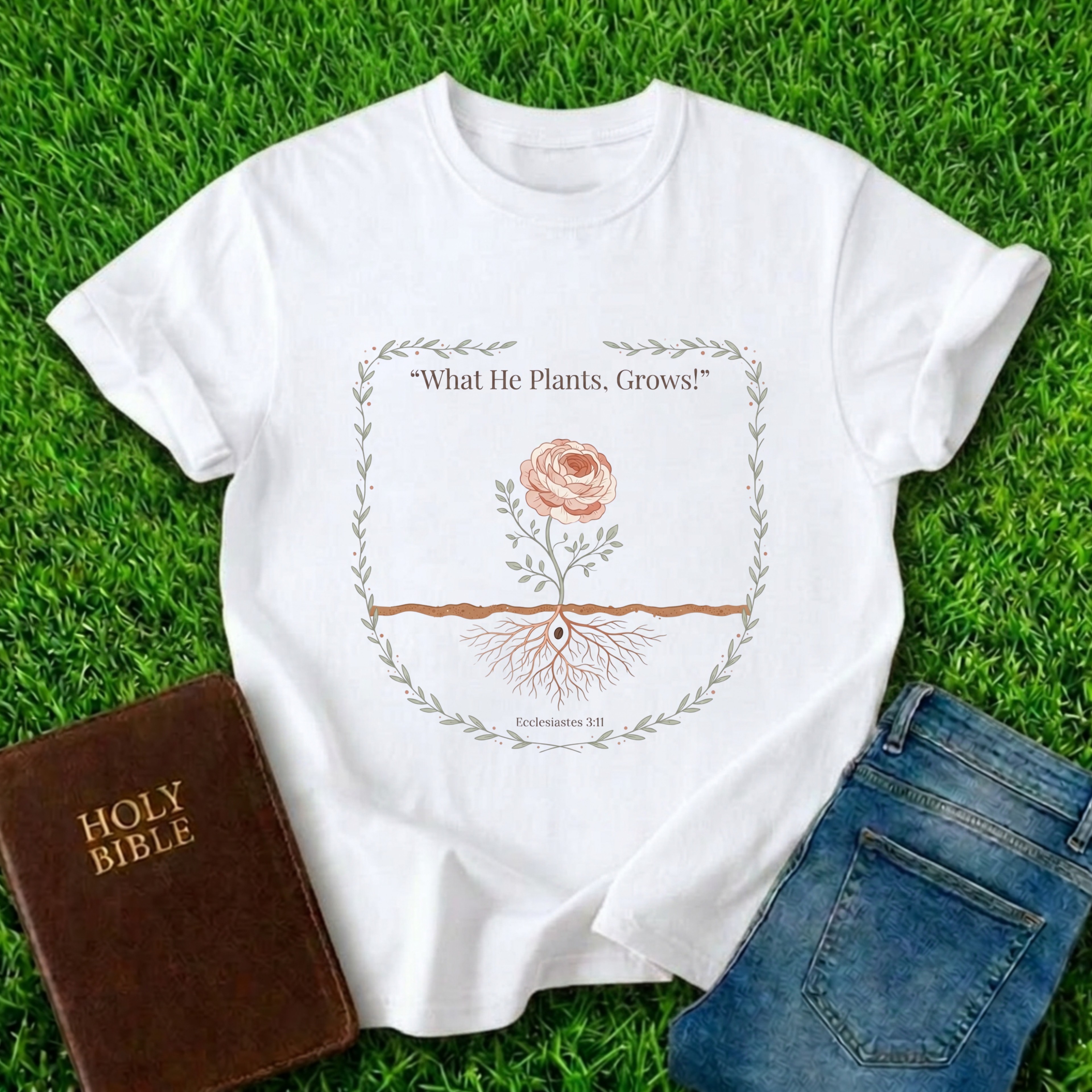 What He Plants Grows T-Shirt